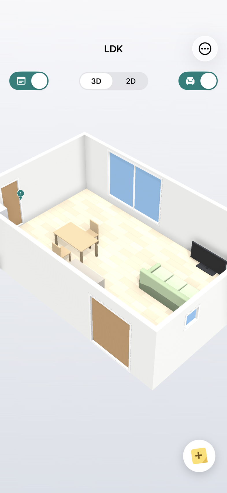 間取り図くんのLDKの3D表示画面